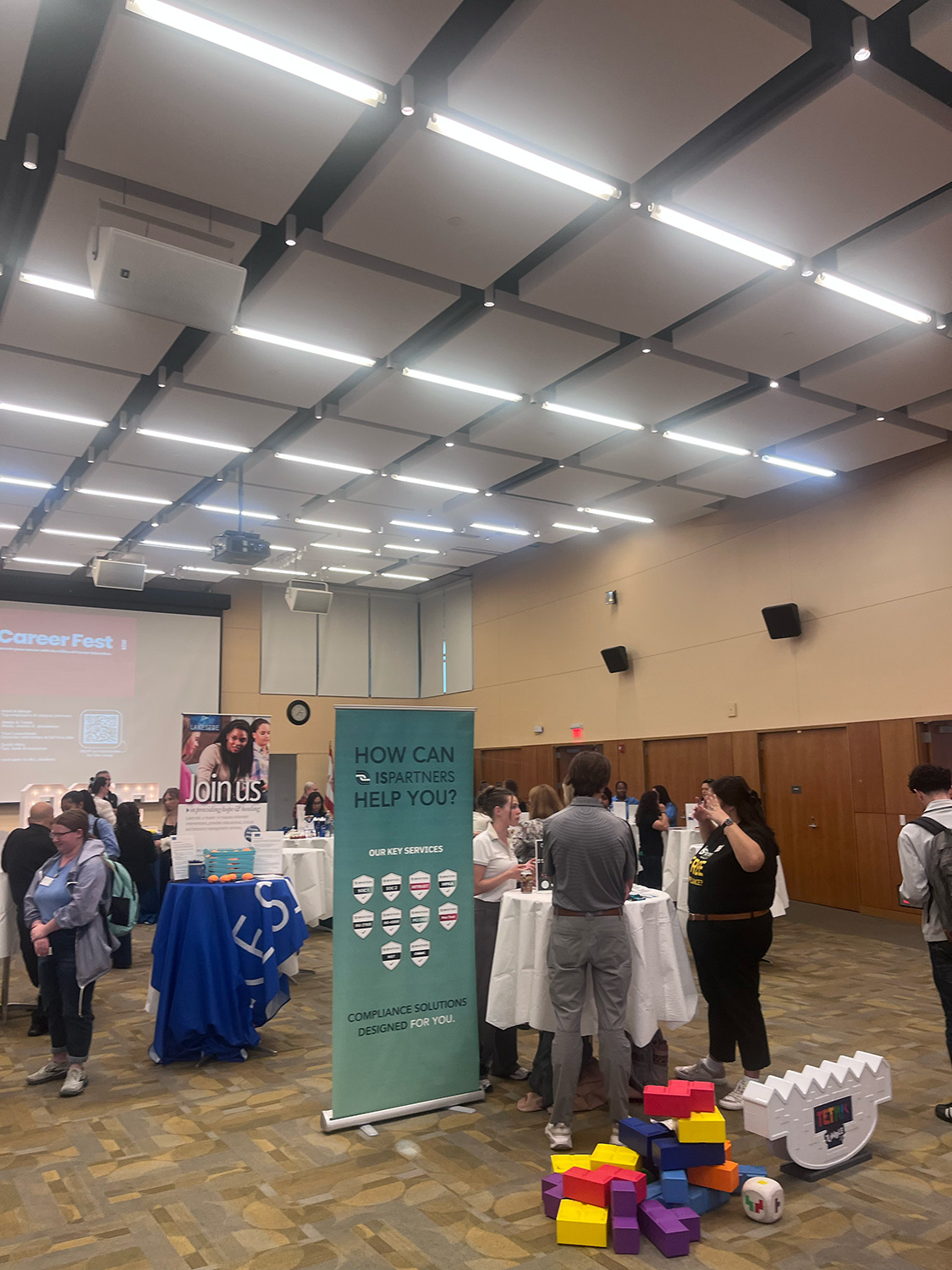 Students and employers gathered in the Commons Great Room for Career Fest.
