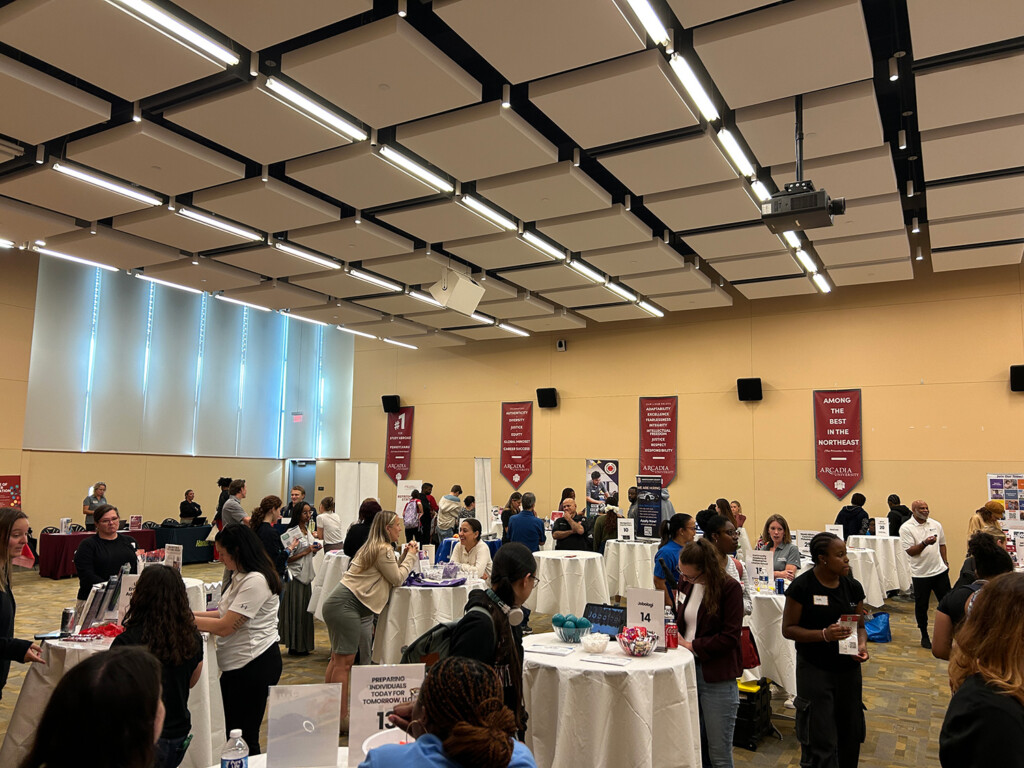 Students and employers gathered in the Commons Great Room for Career Fest.