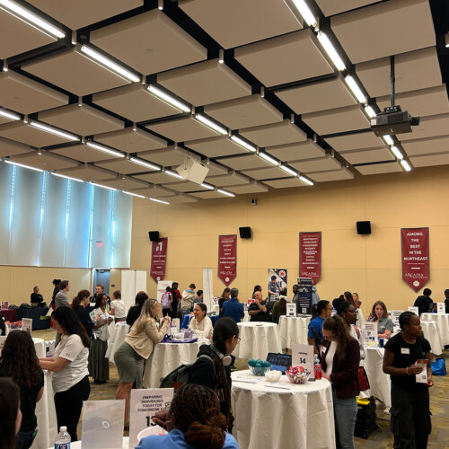 Students and employers gathered in the Commons Great Room for Career Fest.