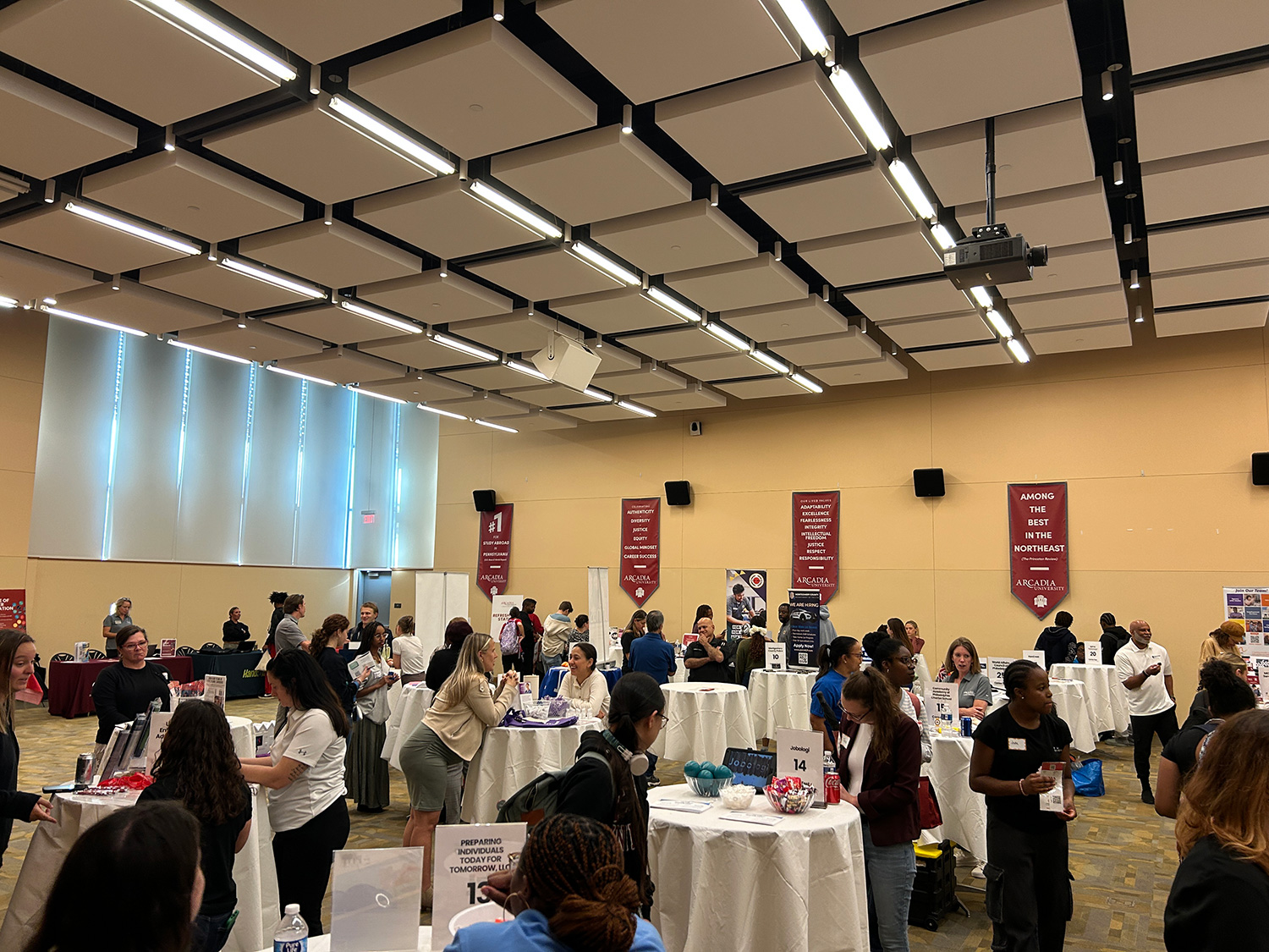 Students and employers gathered in the Commons Great Room for Career Fest.