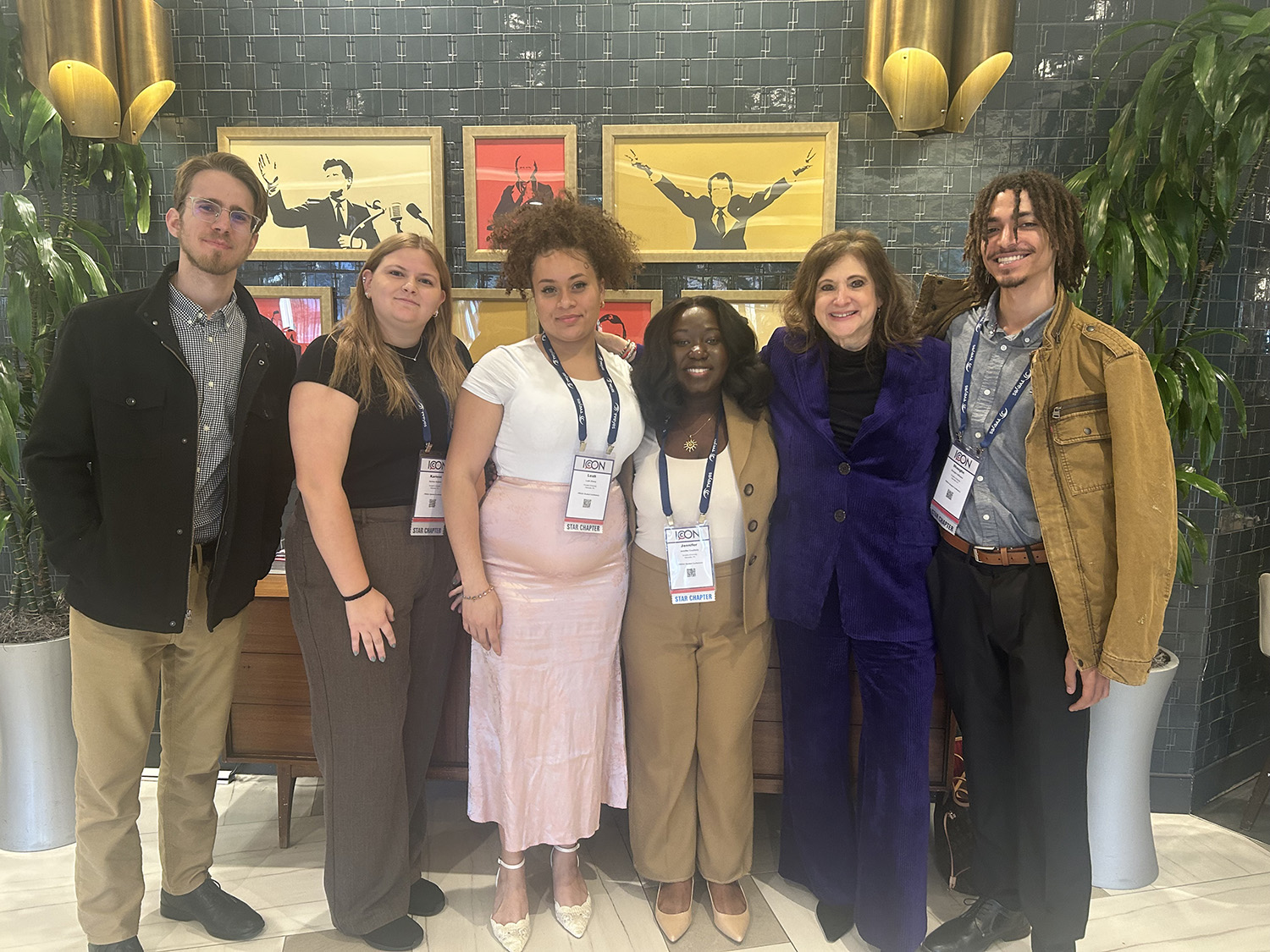 Students with the PRSSA National faculty advisor, Gemma Puglisi.