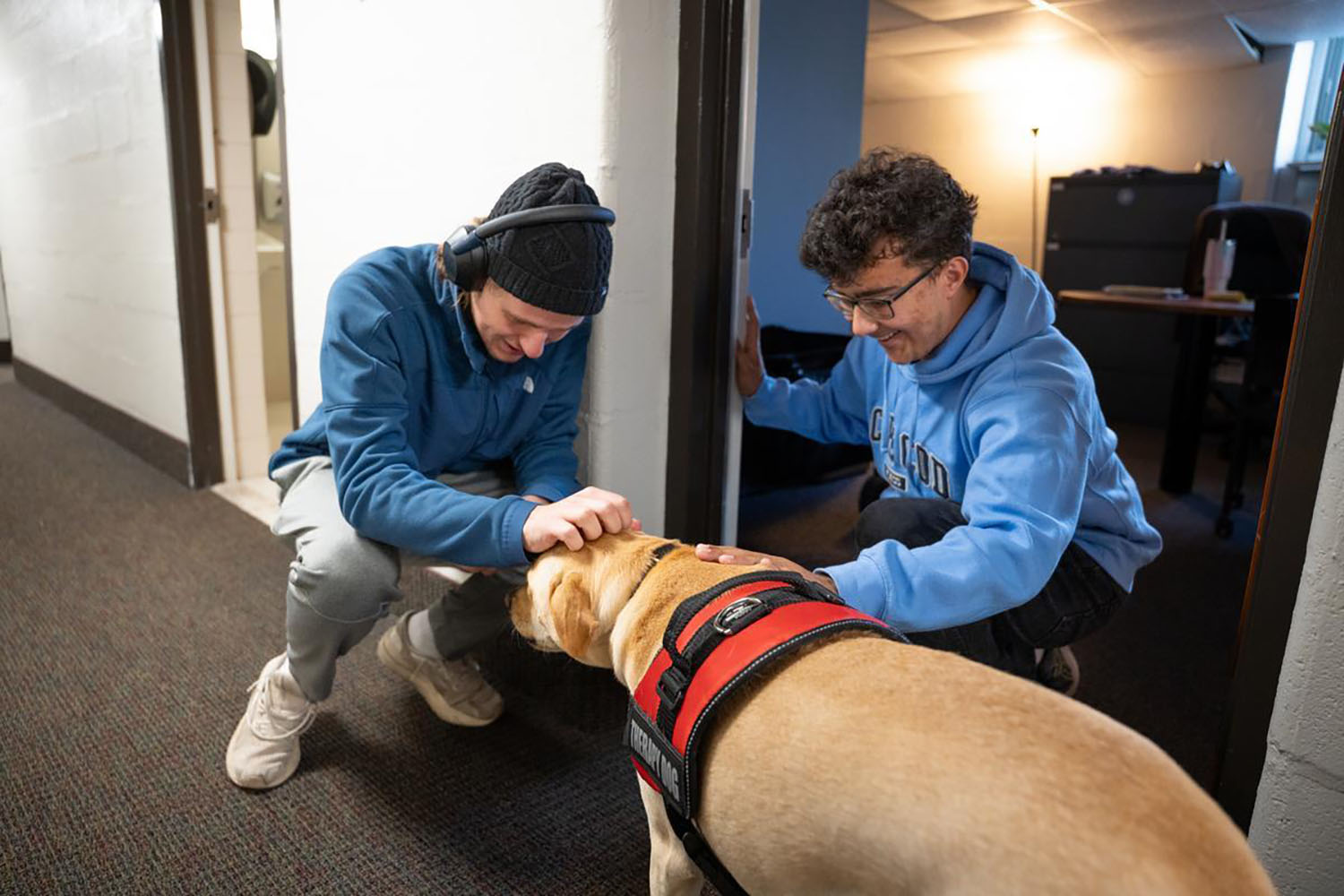 Ranger meeting some students.