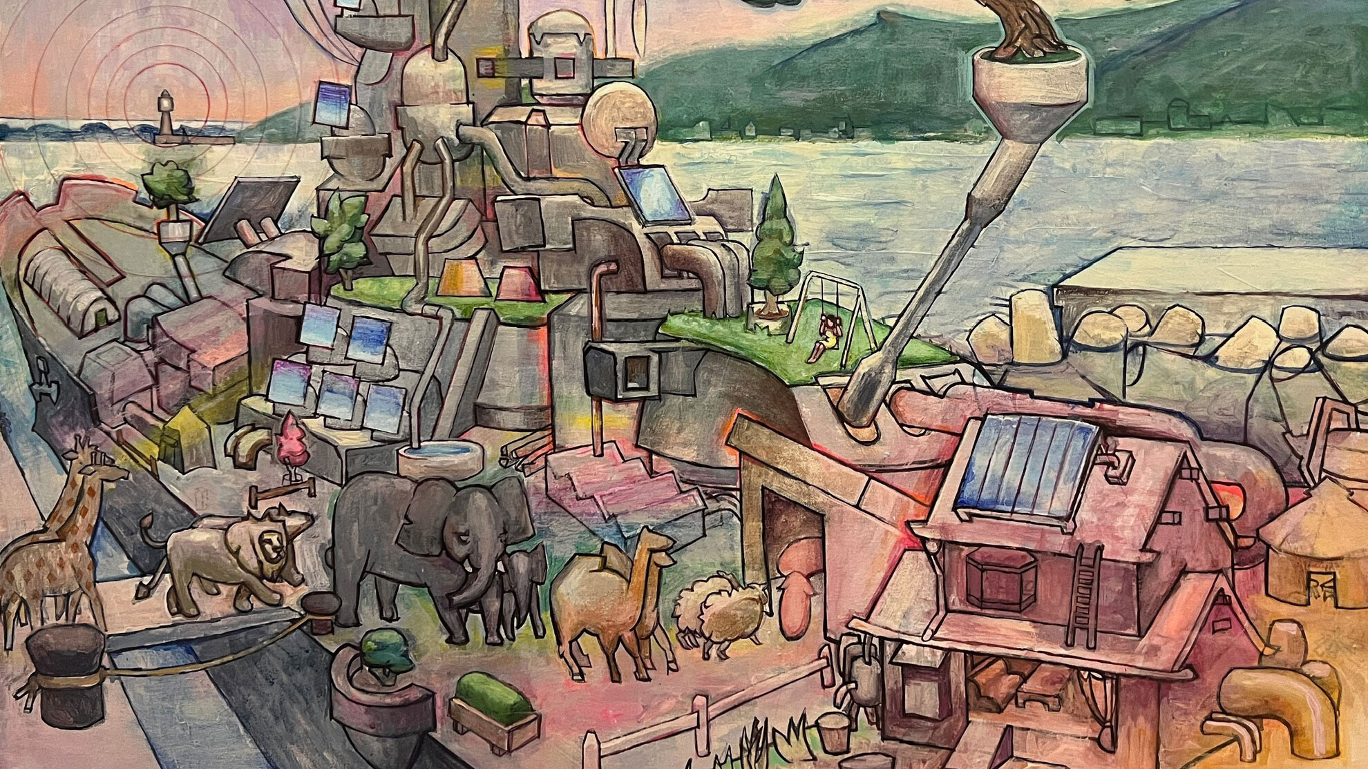 Recommission of a Battleship, "Hiro Sakaguchi: Landscapes of a Restless Mind," Spruance Gallery