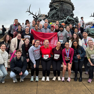 Members of the Arcadia community who took on the 8K during Marathon Weekend