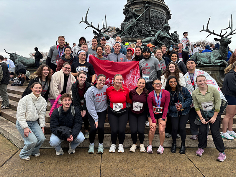 Members of the Arcadia community who took on the 8K during Marathon Weekend