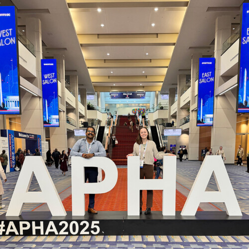 Amal and Nicole at the 2025 APHA conference