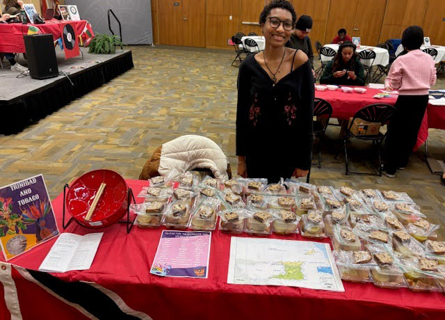 Alexia Habib ‘27 represents Trinidad and Tobago at the Arcadia Culture Fair.