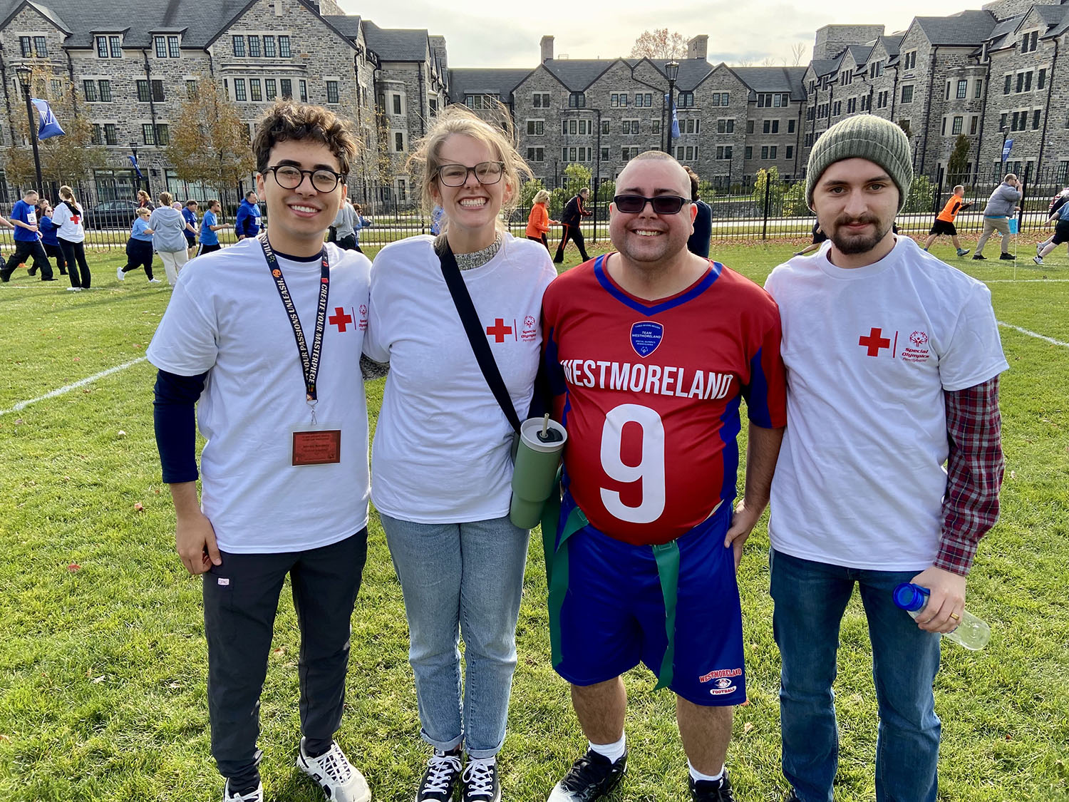 CHS students with an athlete at the Fall Festival.