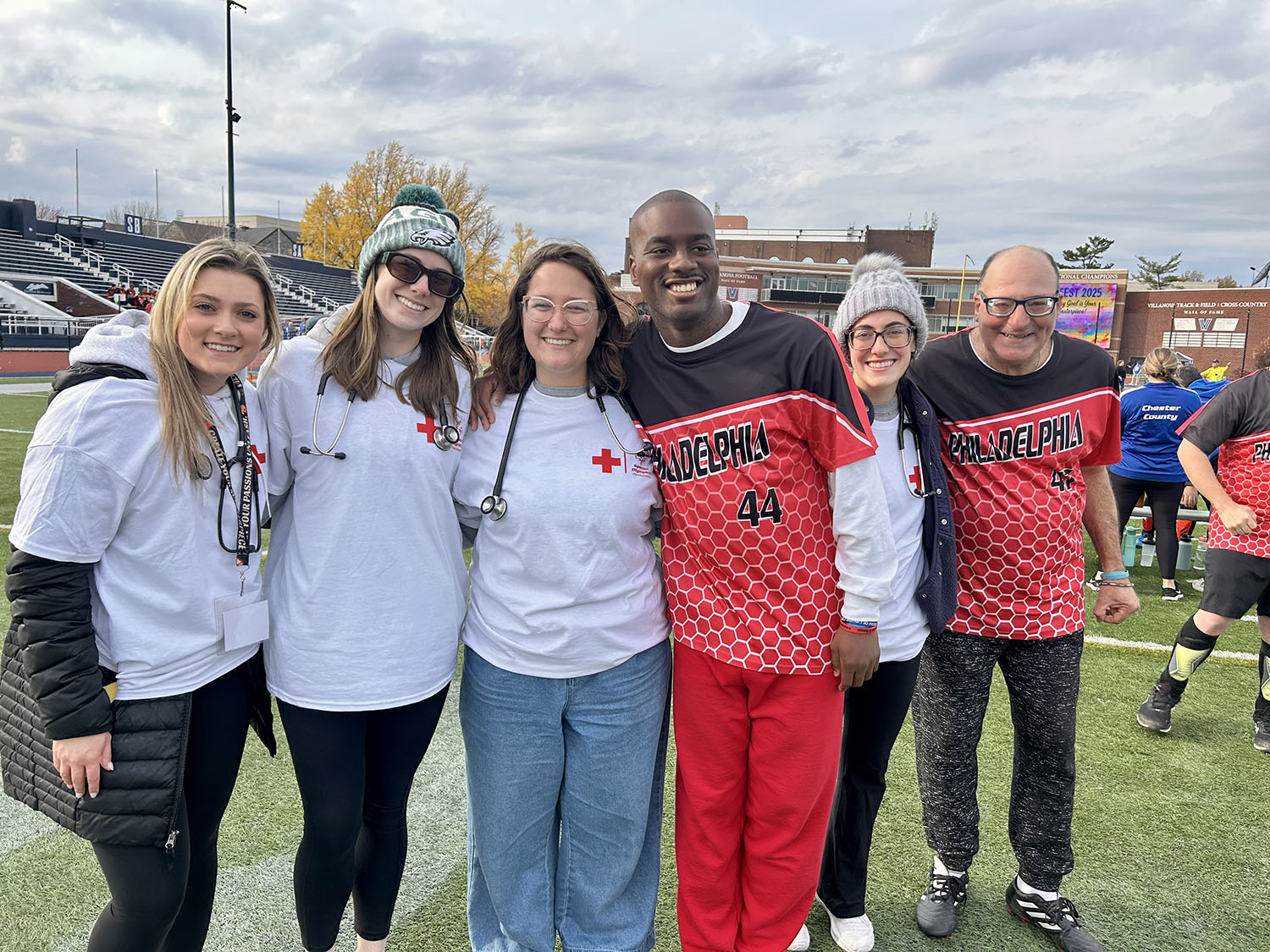 CHS Students with athletes at the Fall Festival.