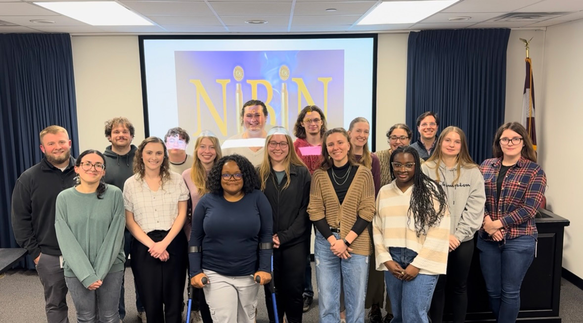 First-year Forensic Science students at the Montgomery County Detectives Bureau.