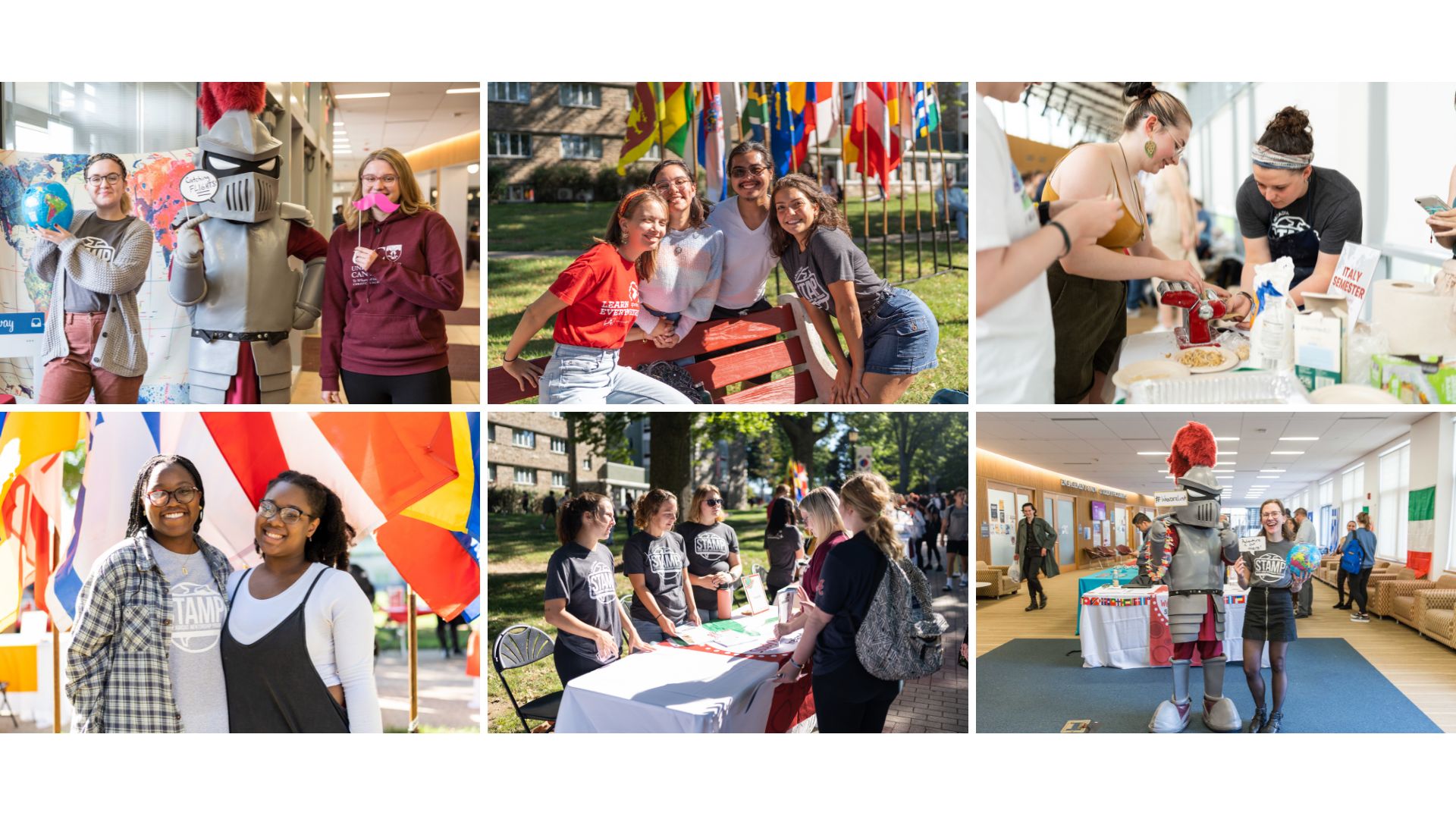 collage of study abroad mentors at events like study abroad fair, open houses, etc