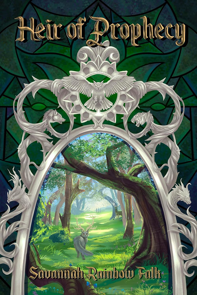 The cover of Heir of Prophecy, the debut novel of Savannah Falk ’26.