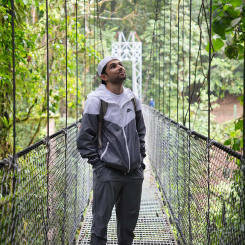 Jay Mehta ’20M, ’28EdD standing on a bridge.