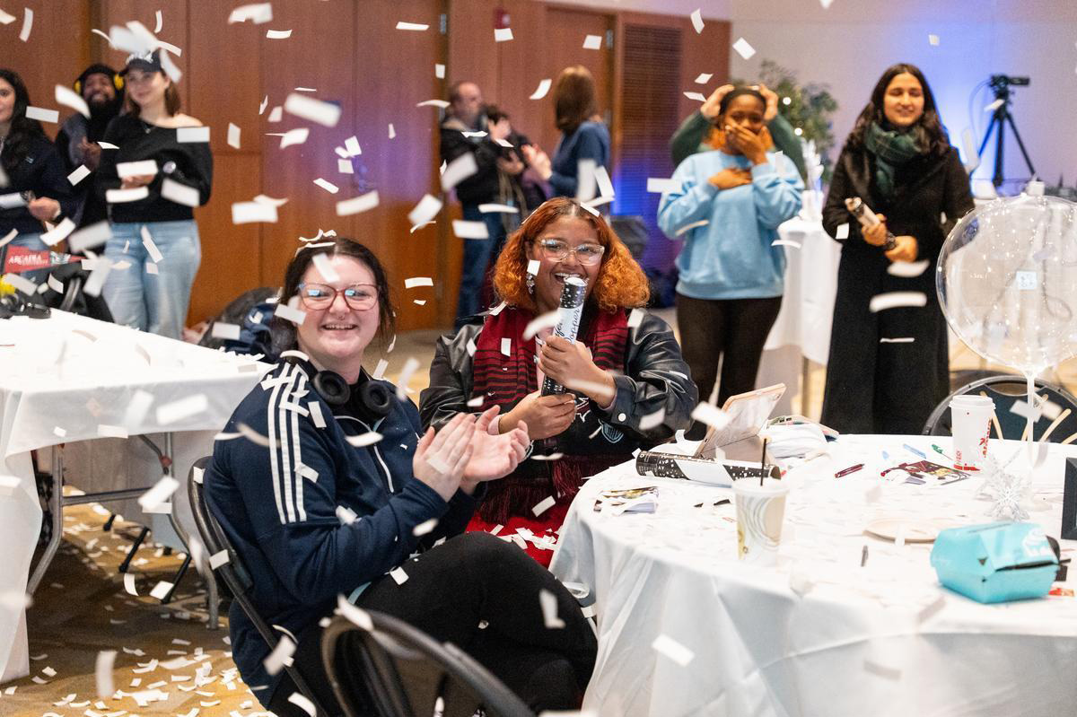 Students celebrating at UKT.