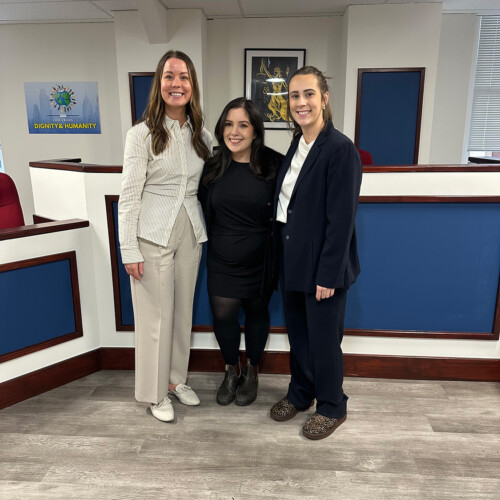 Dr. Quincy Miller (left), Dr. Christina Perez (middle), and Kelly Stevenson, Esq. ’15 (right).