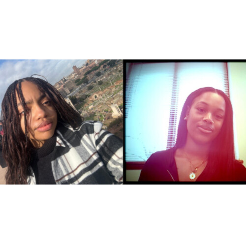 Kerline Bernard ’27 (left) and Niyah Black ’28 (right).