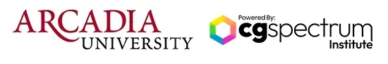 The logo for Cgspectrum Institute with black type and a rainbow-colored icon.