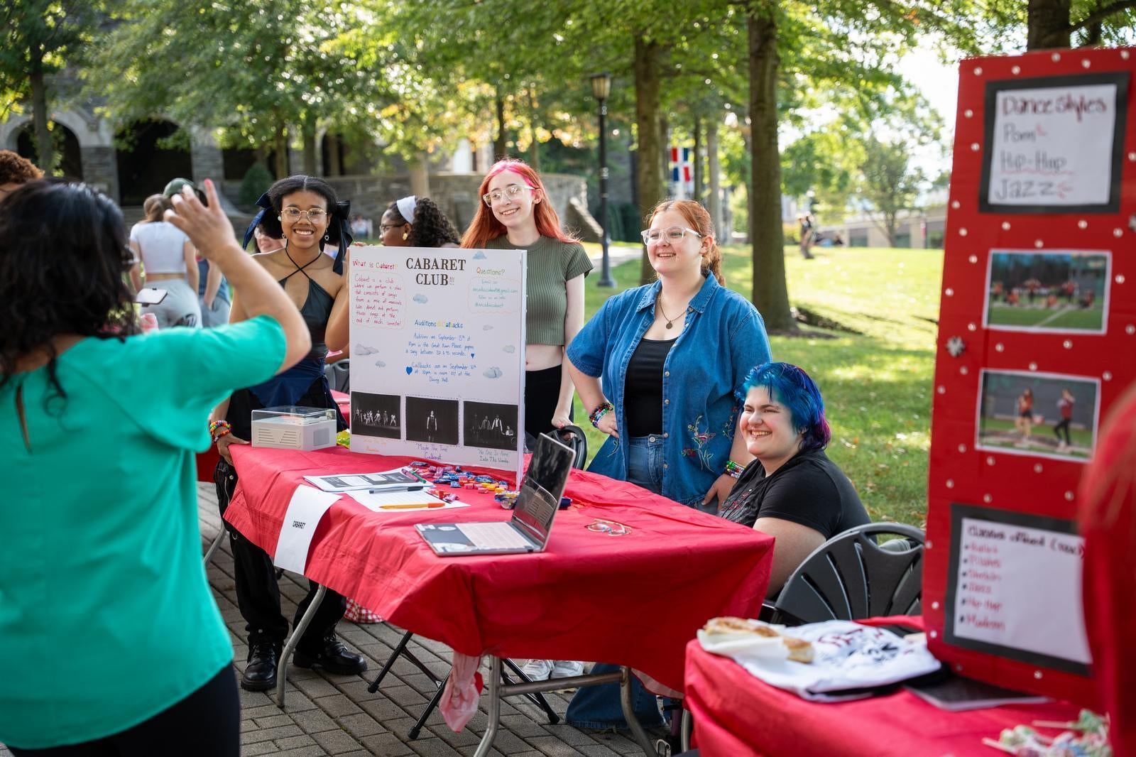 A photo of students at Arcadia's Activitiy Fair