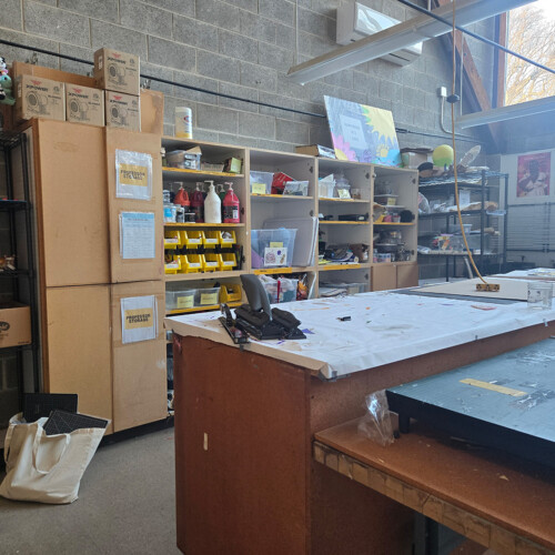 An art studio in Spruance Art Center.