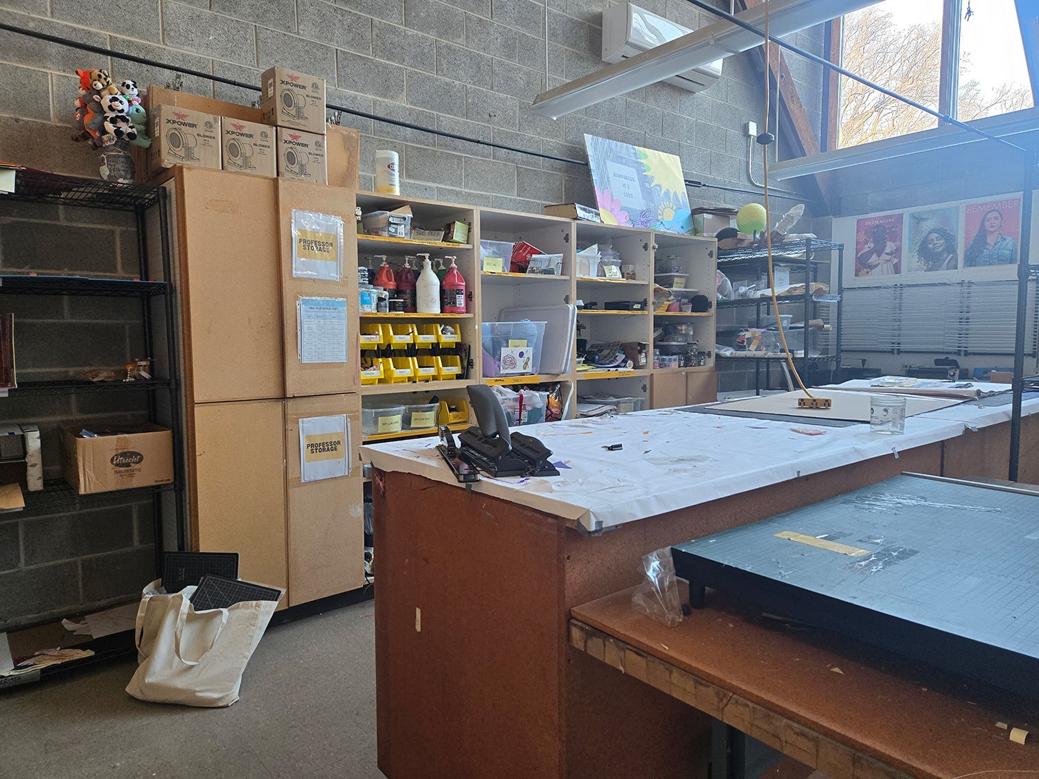 An art studio in Spruance Art Center.