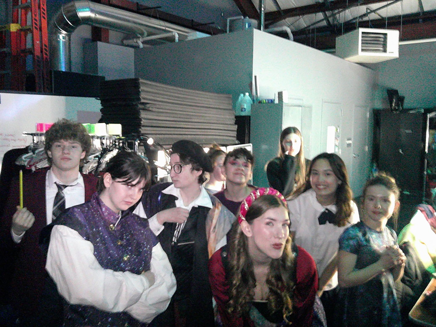 The cast of Planets to Pebbles to Dust in costume.