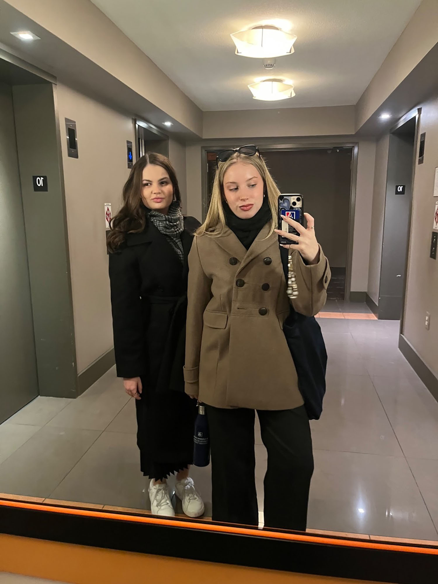 Lily Roberti ’28 and her roommate in Washington, D.C.
