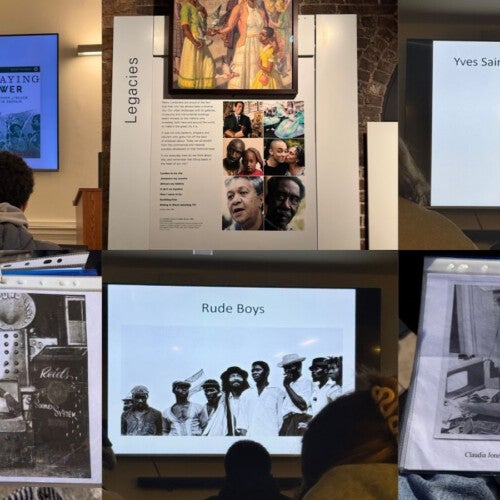 A collage of photos from Jamai Vann's educational journey.