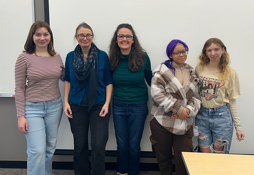 Members of Arcadia's Italian 203 course posing after their Olympics presentations