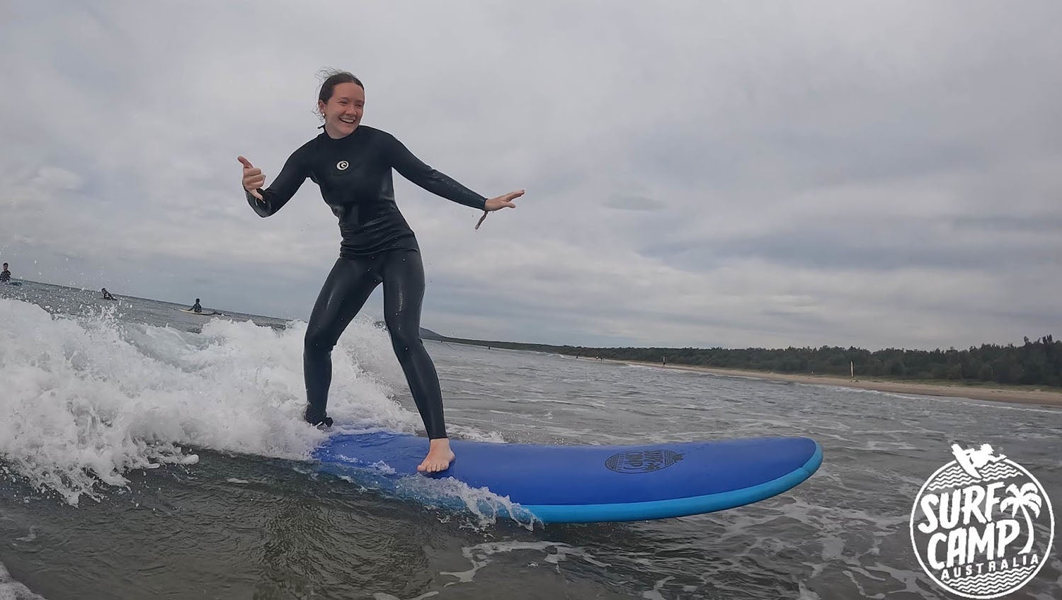 Callie Falzone ’26 surfing.