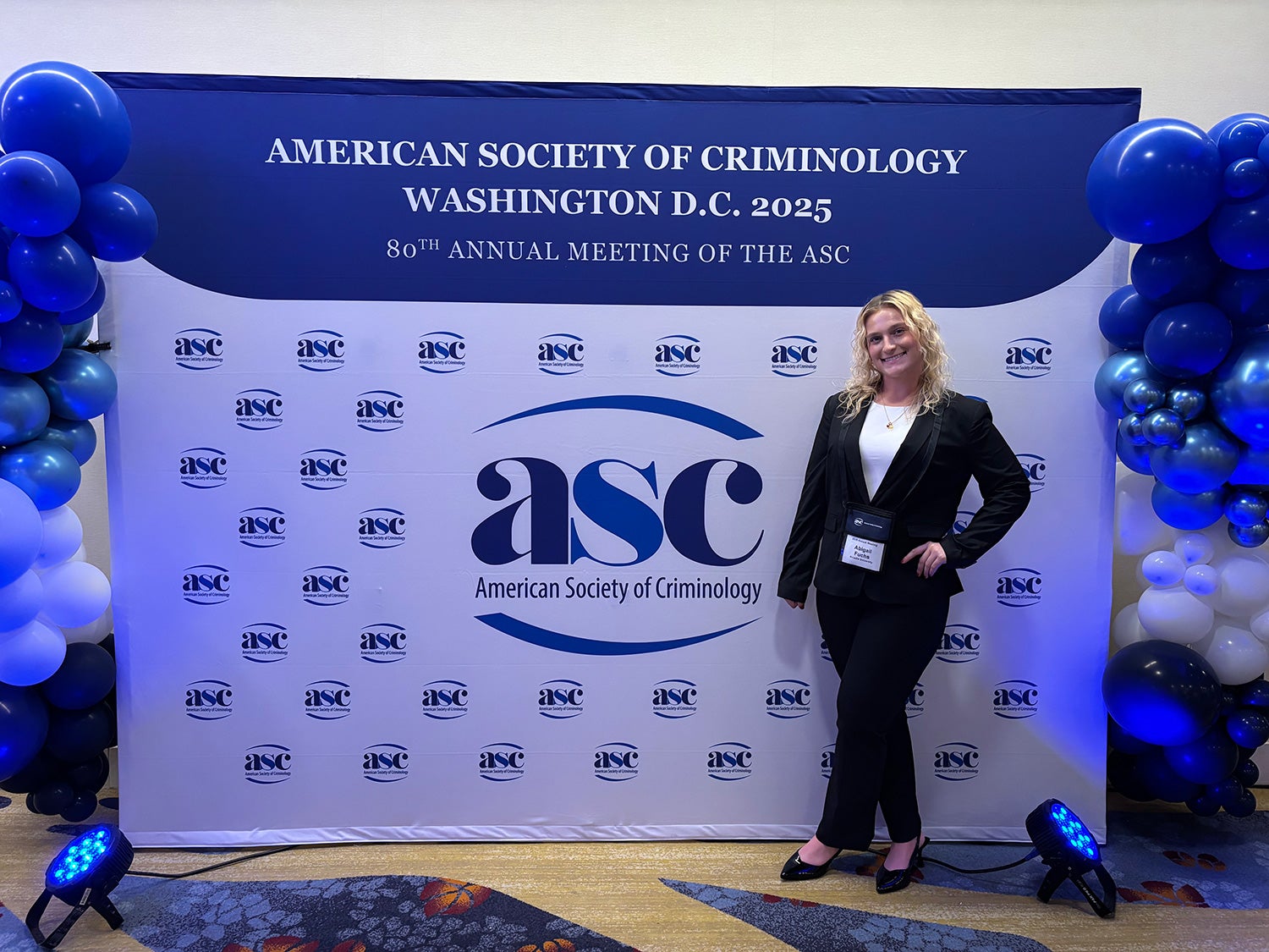Abby Fuchs ’26 at the American Society of Criminology annual meeting.