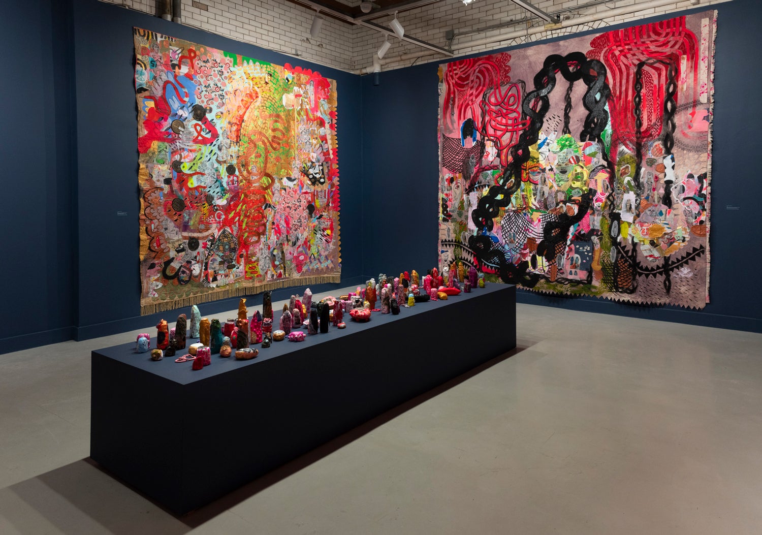 Installation view, "Jackie Milad: The Beat of My Heart (Nabḍ Qalbi)” Spruance Gallery photo Sam Fritch