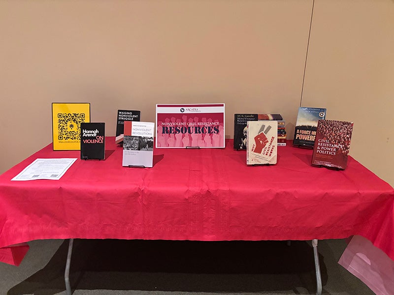 Nonviolent civil resistance resources suggested by IPCR and The Peace Center