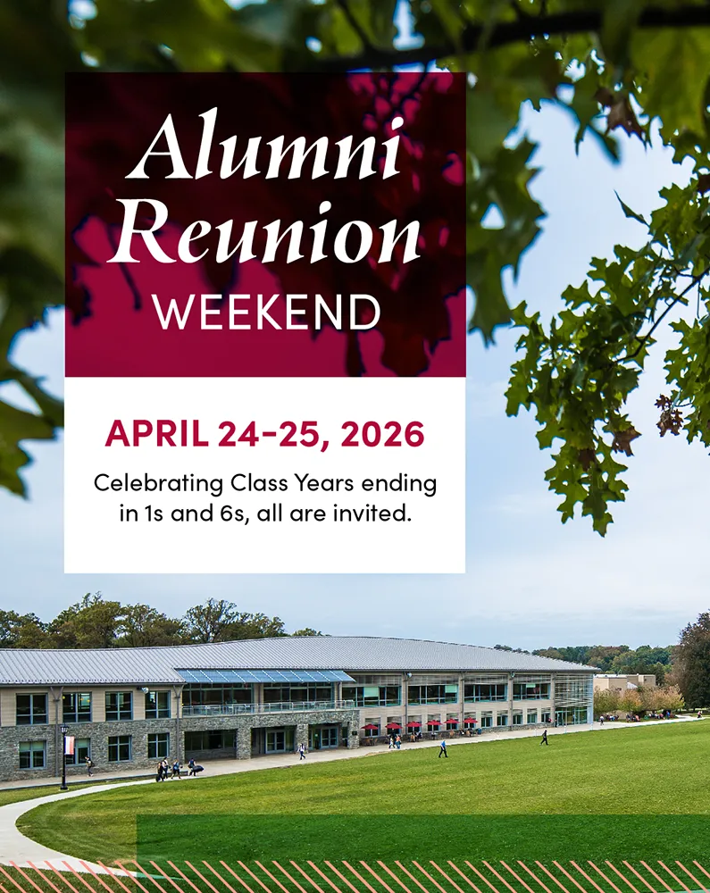 An announcement for the Welcome to Alumni Reunion Weekend 2026 April 24-25. All are welcome!