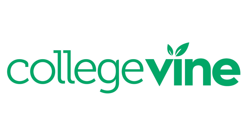 A green logo for CollegeVine.