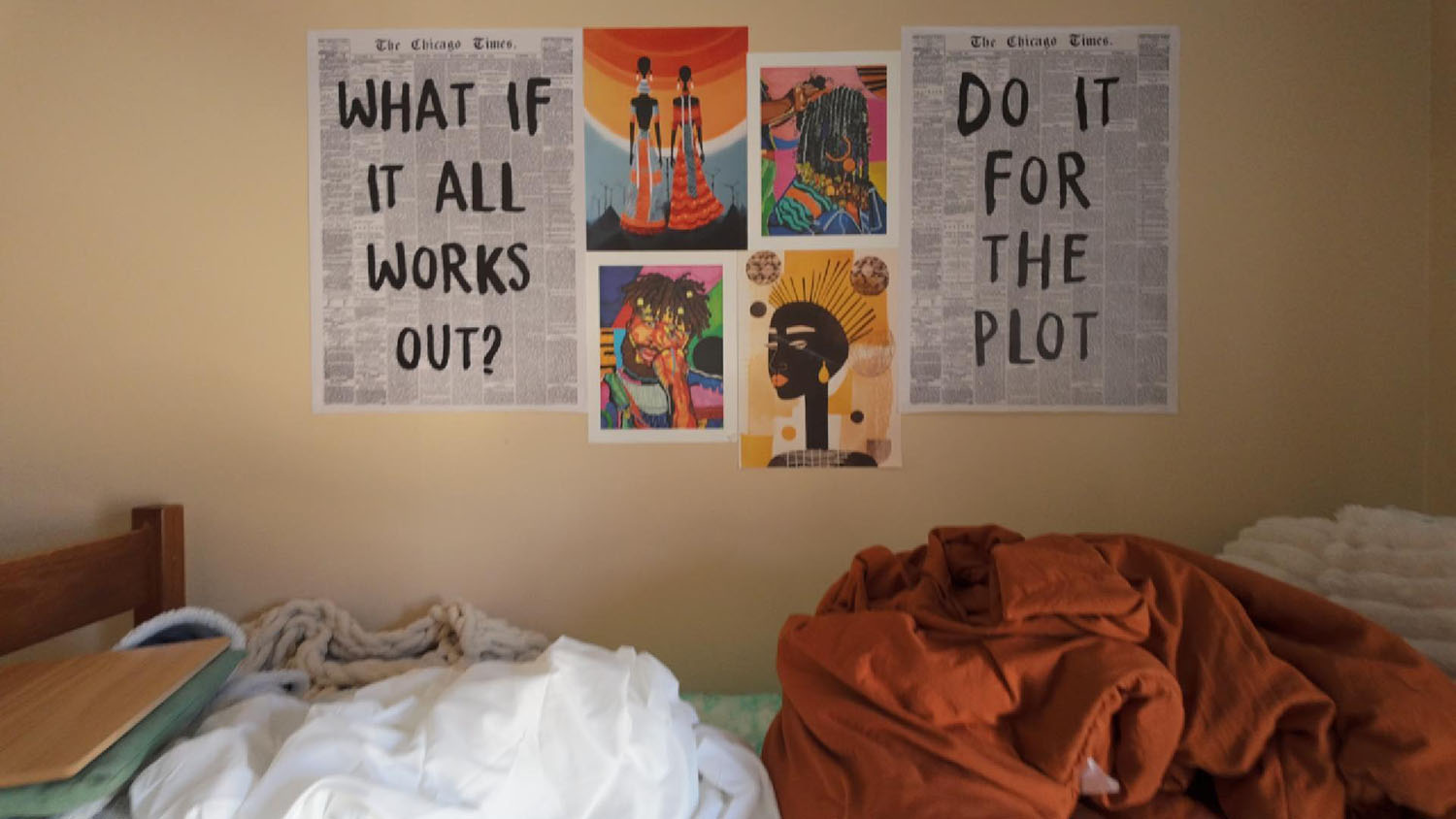 Jamai Vann's ’28 wall art that reads 