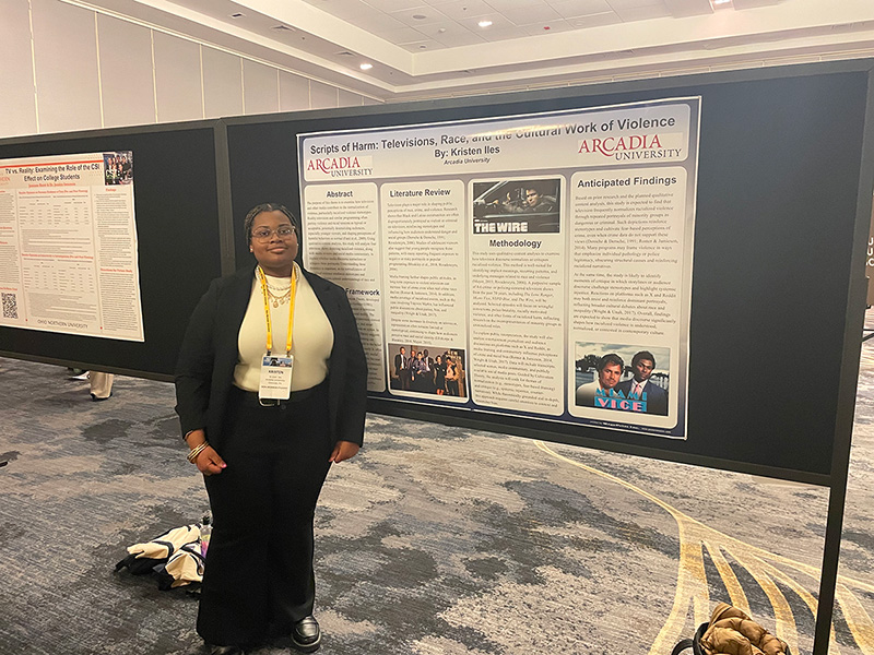 Kristen Iles ’26 at the Academy of Criminal Justice Sciences conference