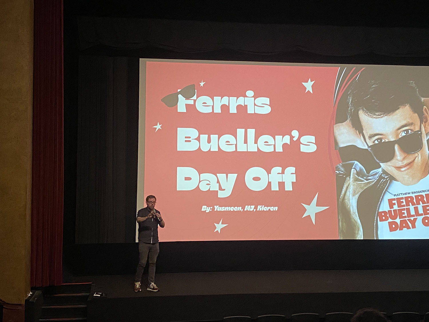 Dr. Michael Dwyer speaking after the screening at the Ambler Theater.