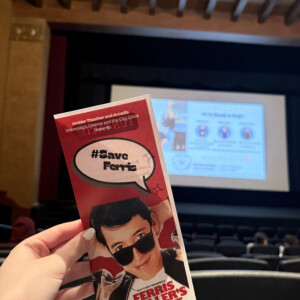 A pamphlet made by Cinema and the City students in the Ambler Theater.