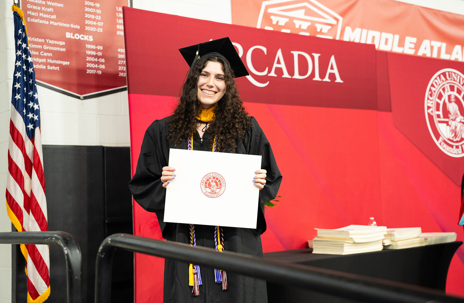 Nicole Dallara ’24, ’26M at undergraduate commencement.