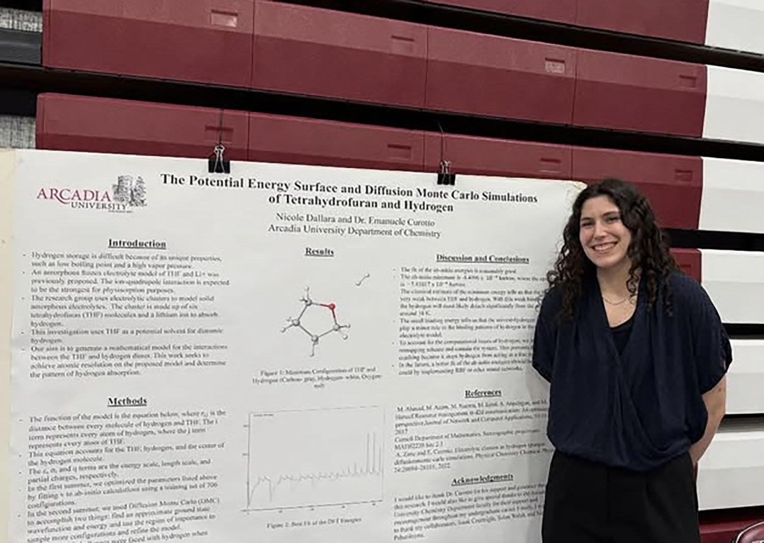 Nicole Dallara ’24, ’26M with her thesis research.