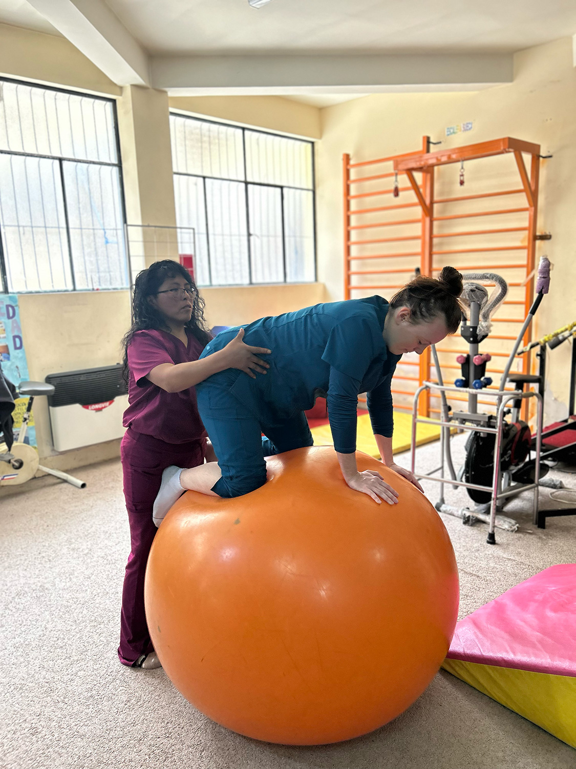 Bridget Hegarty, SPT, training in Bolivia.