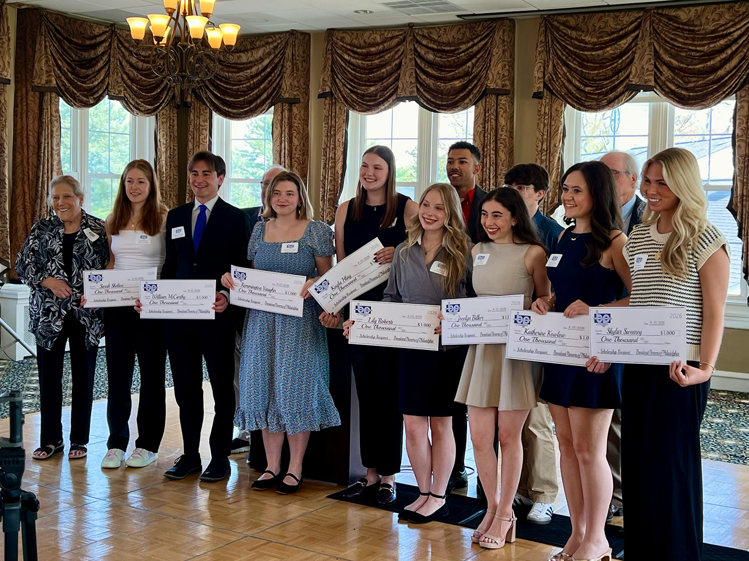 Lily Roberti ’28 and the other scholarship recipients.