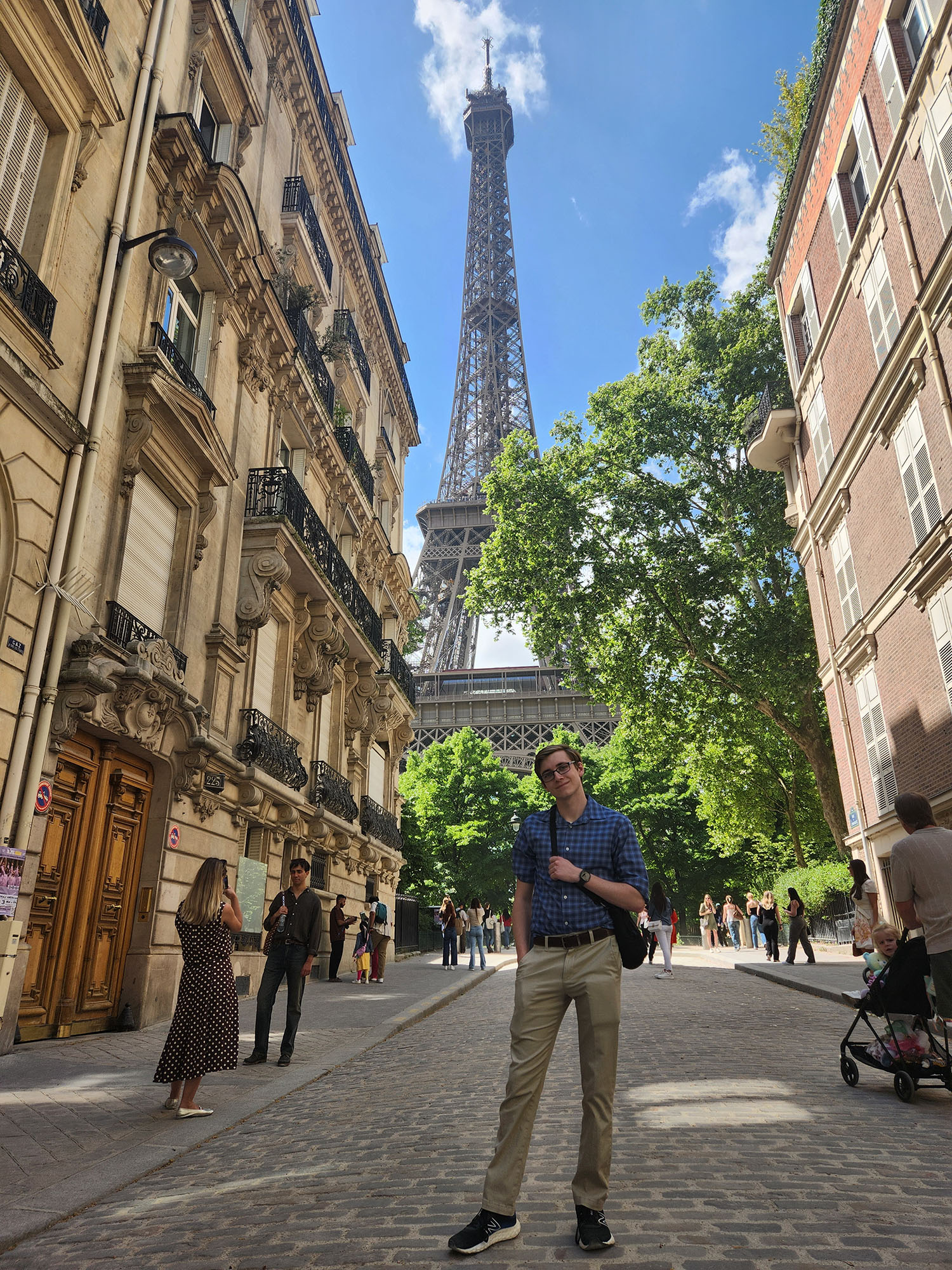 Zachary Horner ’26 in Paris.
