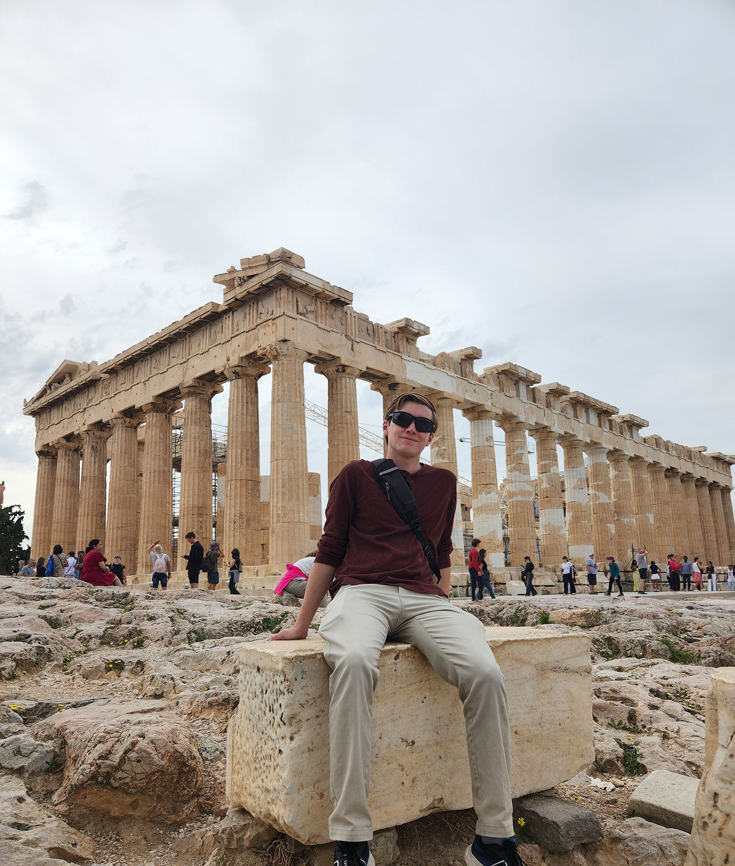 Zachary Horner ’26 in Greece.