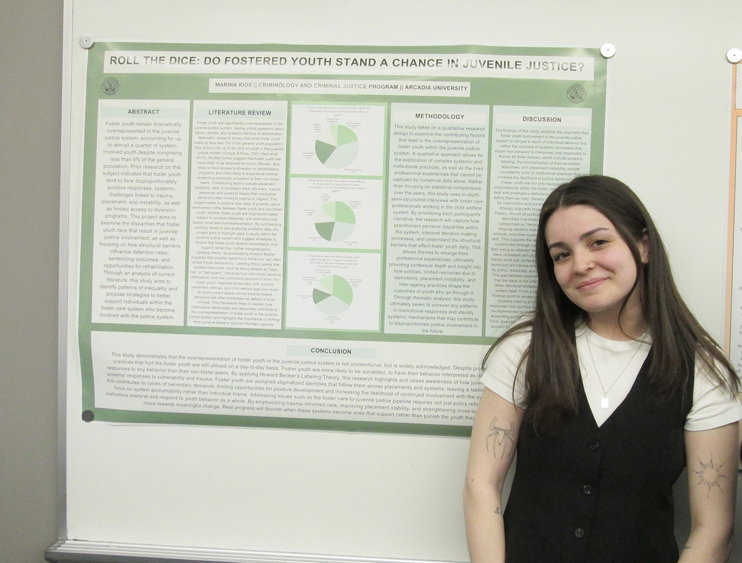 Marina Rios ’26 presenting research.