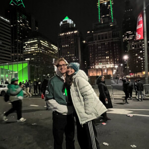 Kirby Meyer ’26 in Eagles gear after the Super Bowl.