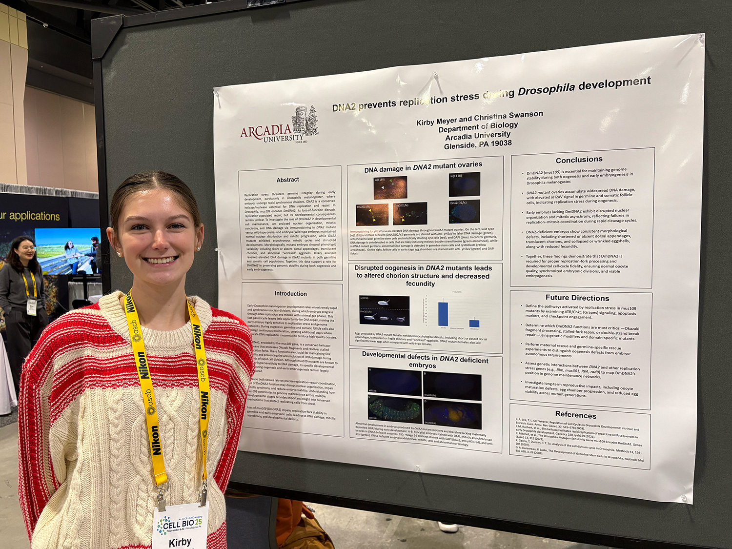 Kirby Meyer ’26 presenting her thesis.