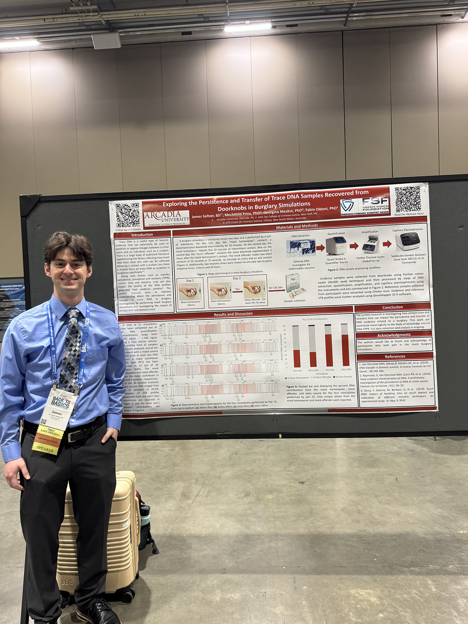James Seltzer ’26M presenting a poster.