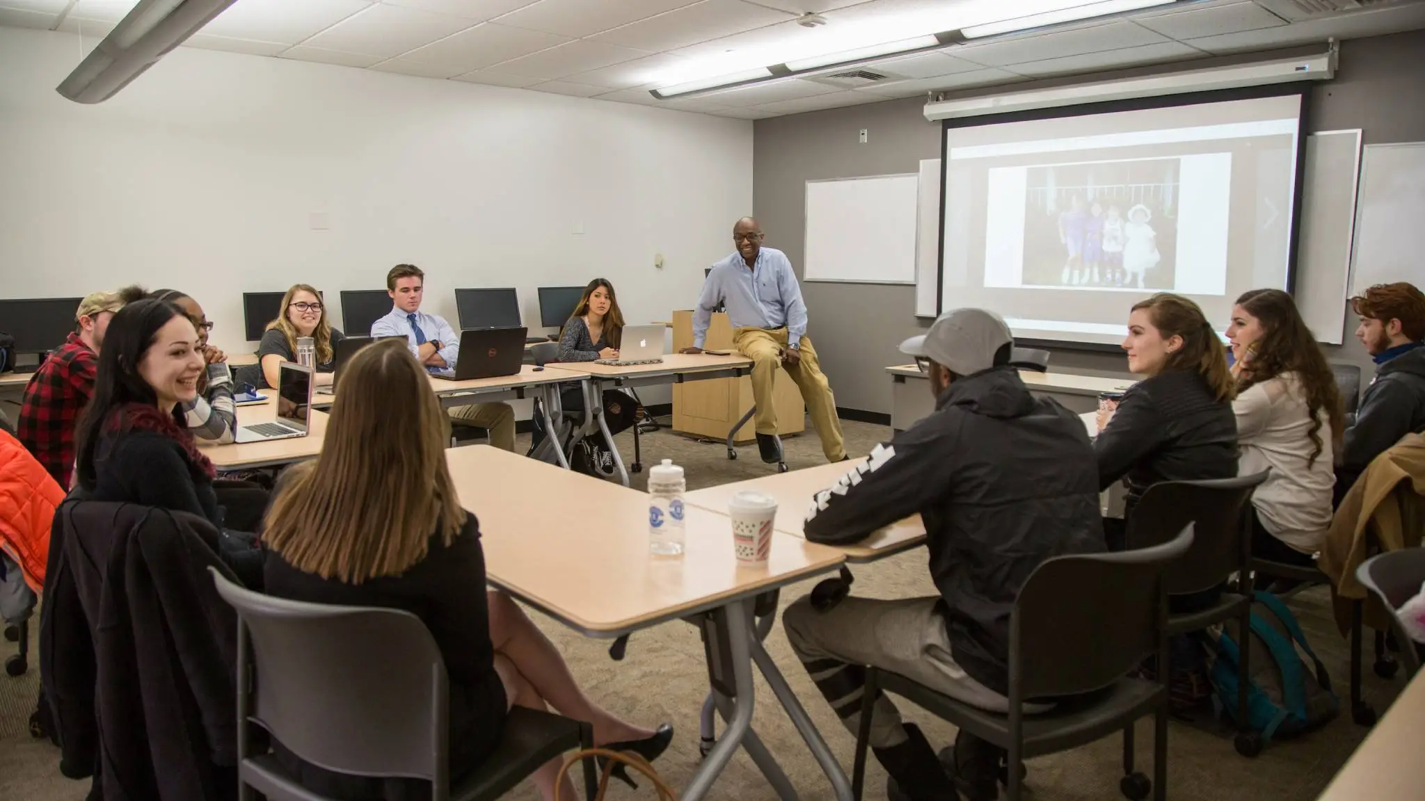 Students in Dr. Alan Bransen's Cold Case class