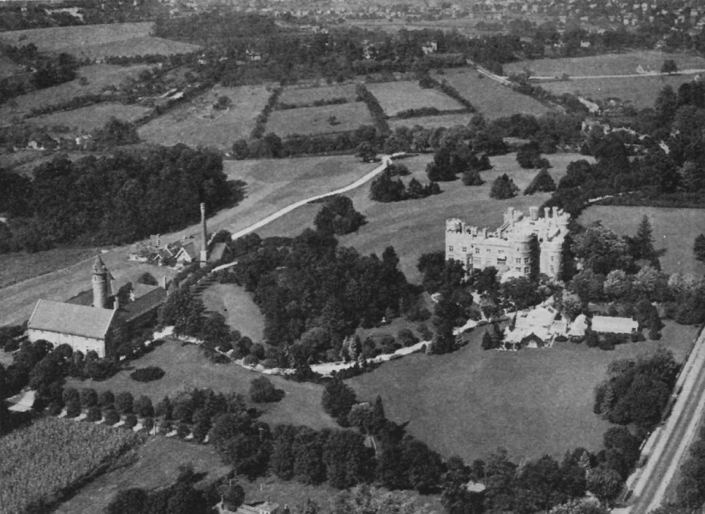 Aerial View 1930 Grey Towers Campus Image Photo by Aero Service Corporation Scanned from Bulletin of Beaver College July 1930
